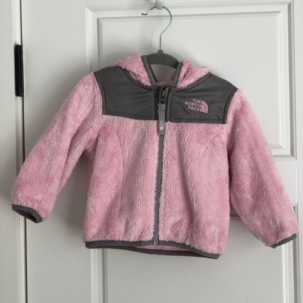 Pink North Face Osito jacket 6-12 months